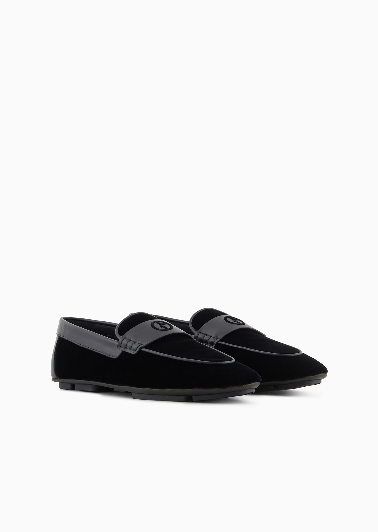 Velvet and leather loafers - 2