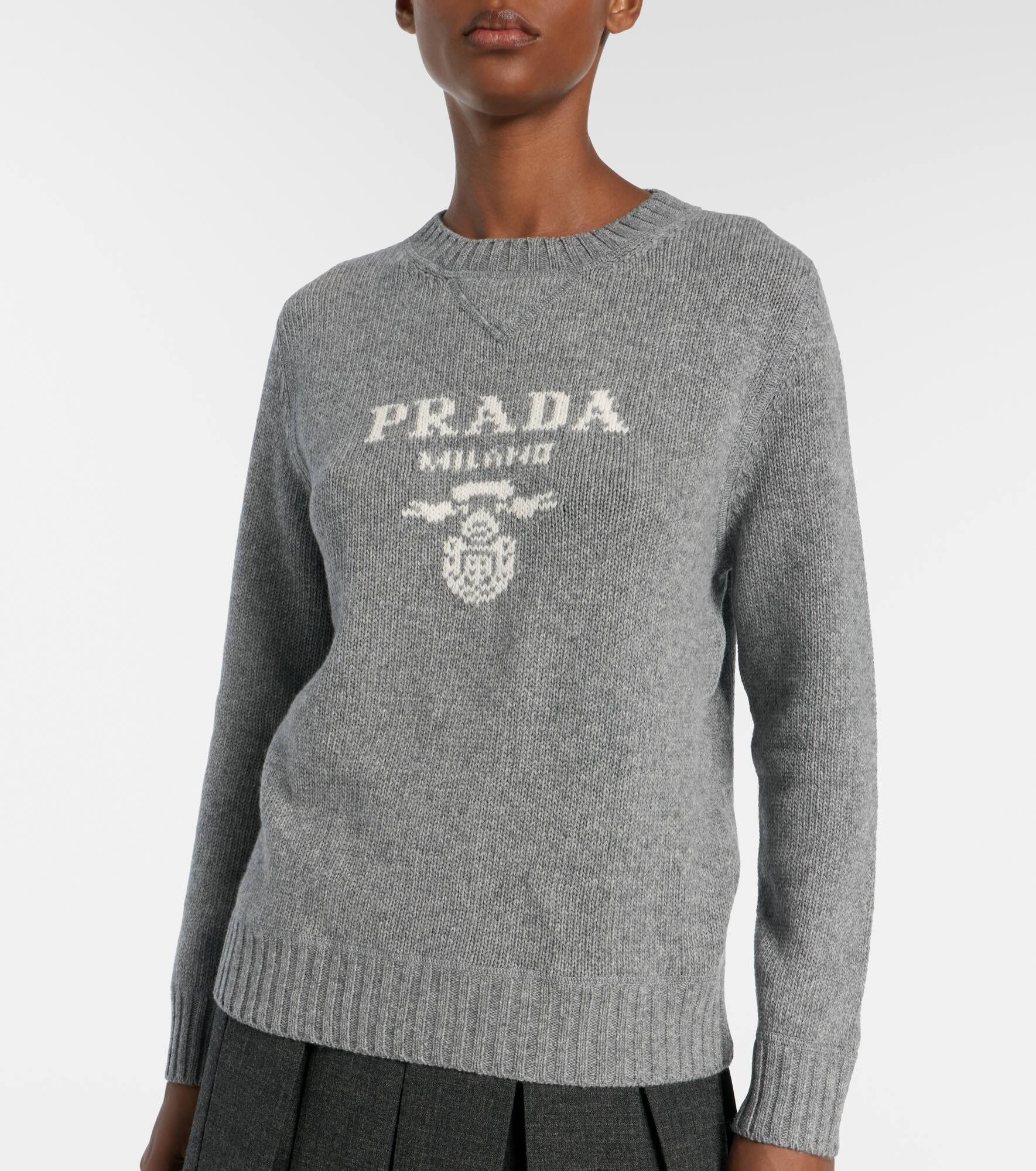 Logo wool and cashmere sweater - 6