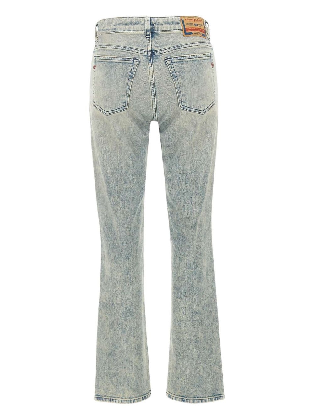 faded straight-leg jeans - 2