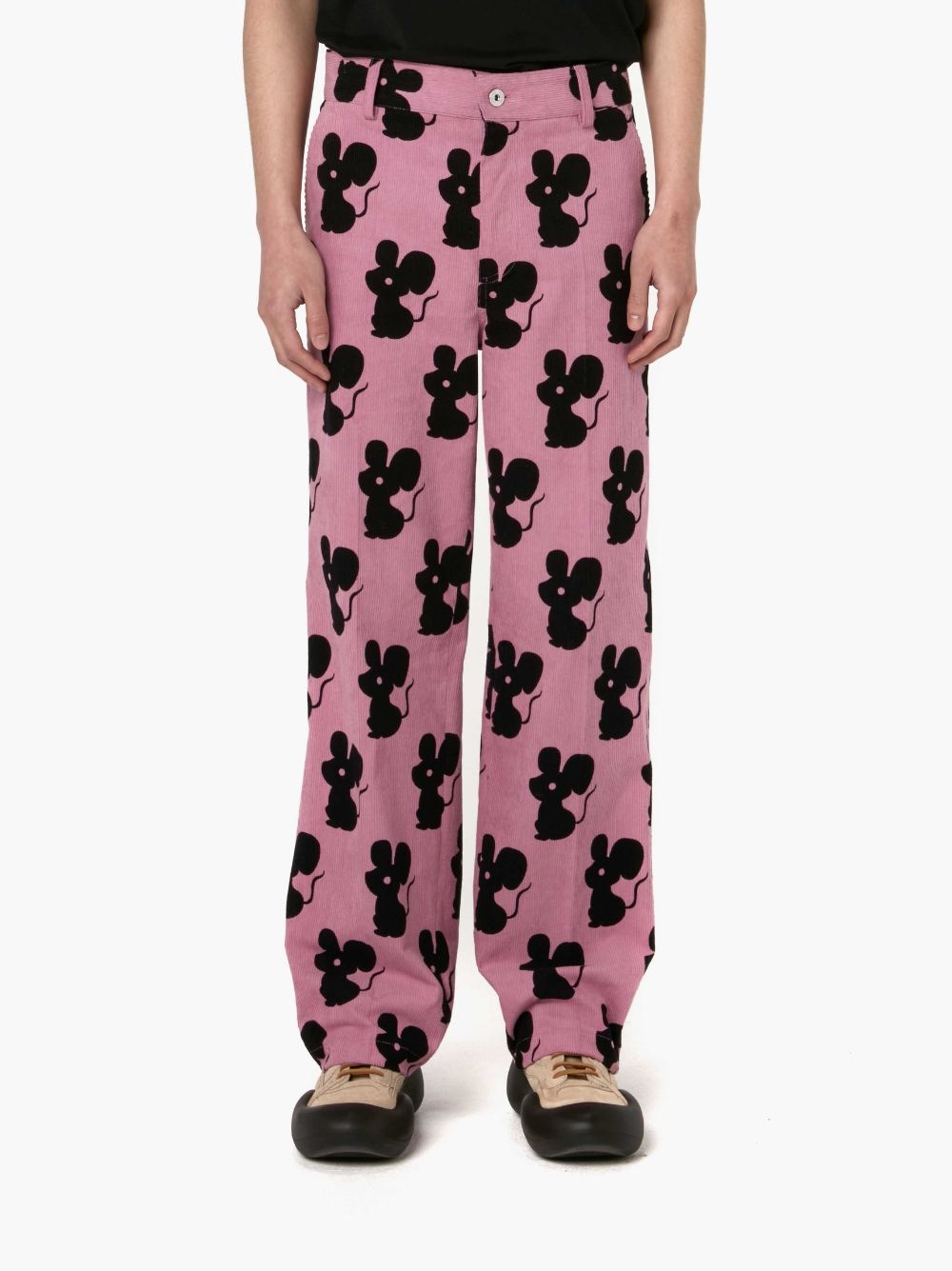 ALL OVER MOUSE STRAIGHT LEG CORDUROY TROUSERS - 2