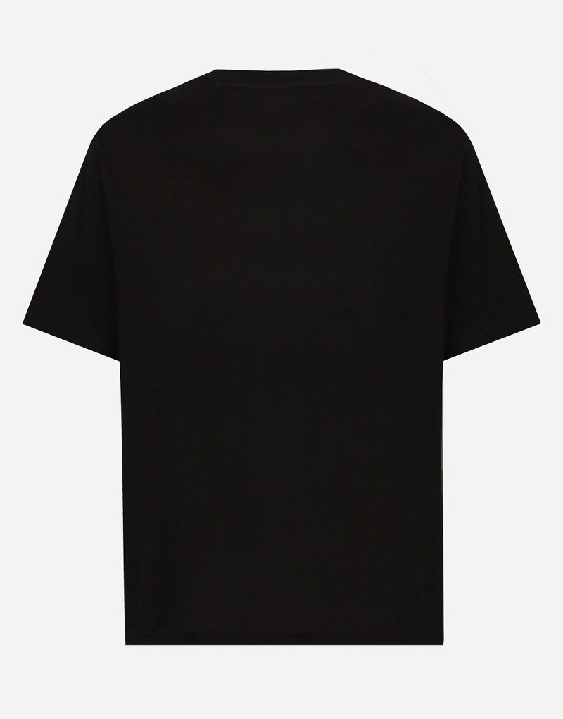 Cotton T-shirt with logo embroidery 7