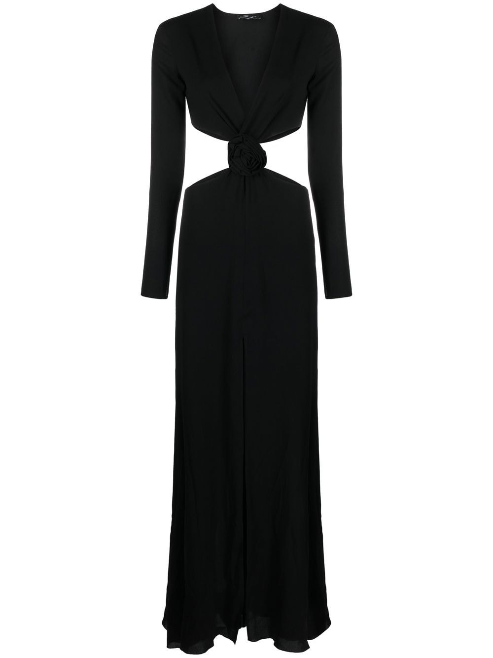 cut-out V-neck dress - 1