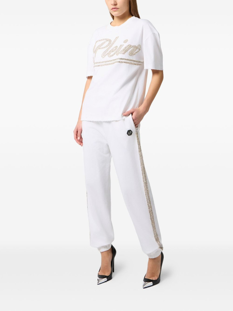 PHILIPP PLEIN logo-strass T-shirt outlook