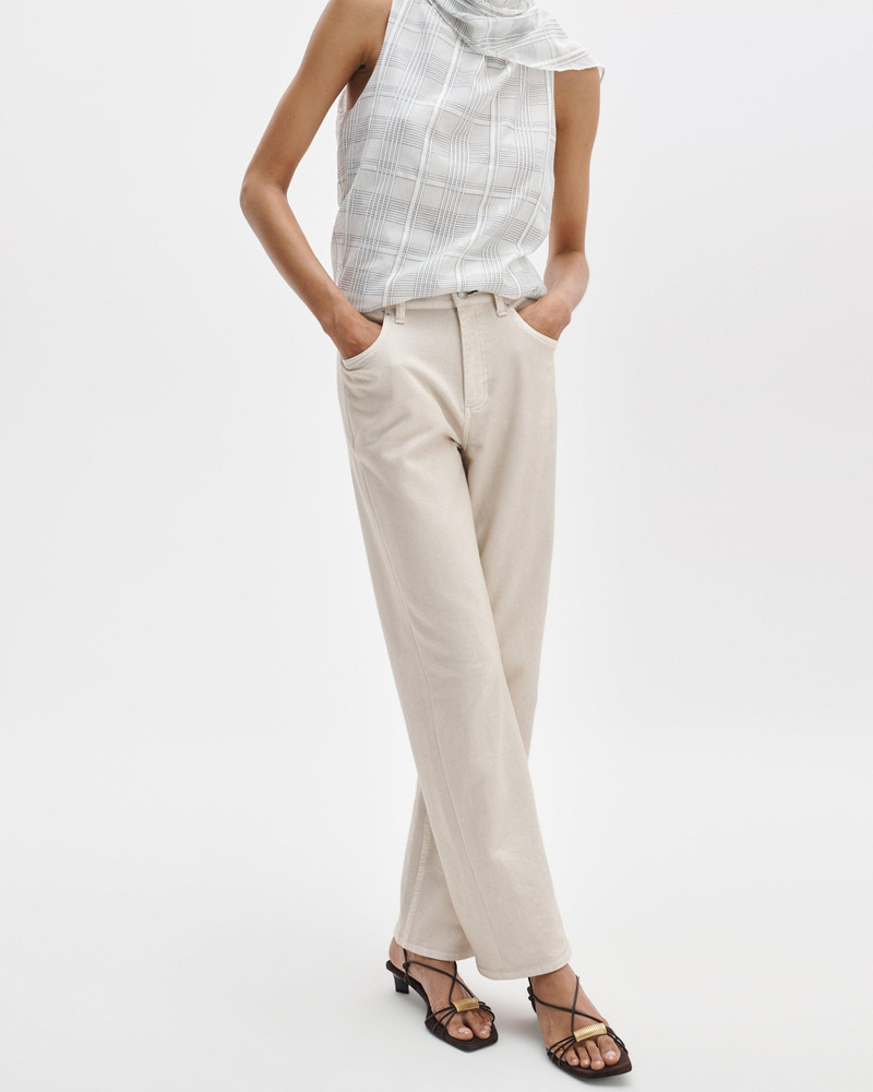 rag & bone rb Miramar Shea Ankle Relaxed Straight Pants Cotton Terry outlook