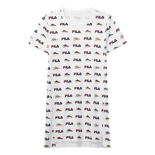 (WMNS) FILA Sports Full Print Knit T-Shirt F11W028323F-WT - 1