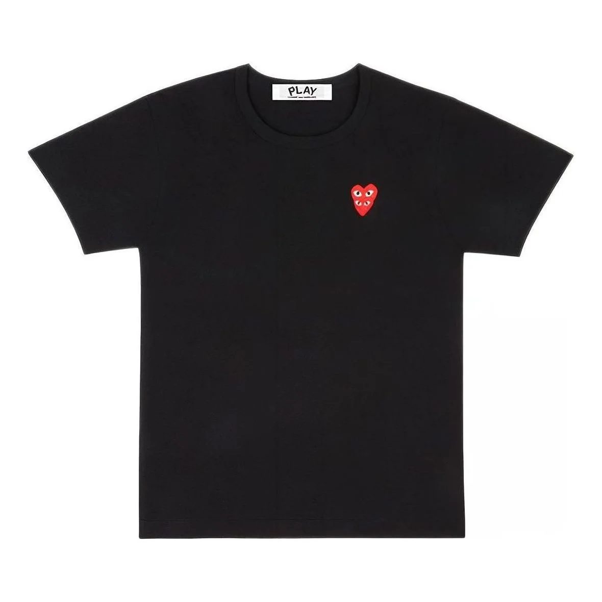 (WMNS) COMME des GARCONS PLAY FW25 PLAY Double Heart T-Shirt 'Black' AZ-T287-051-1 - 1