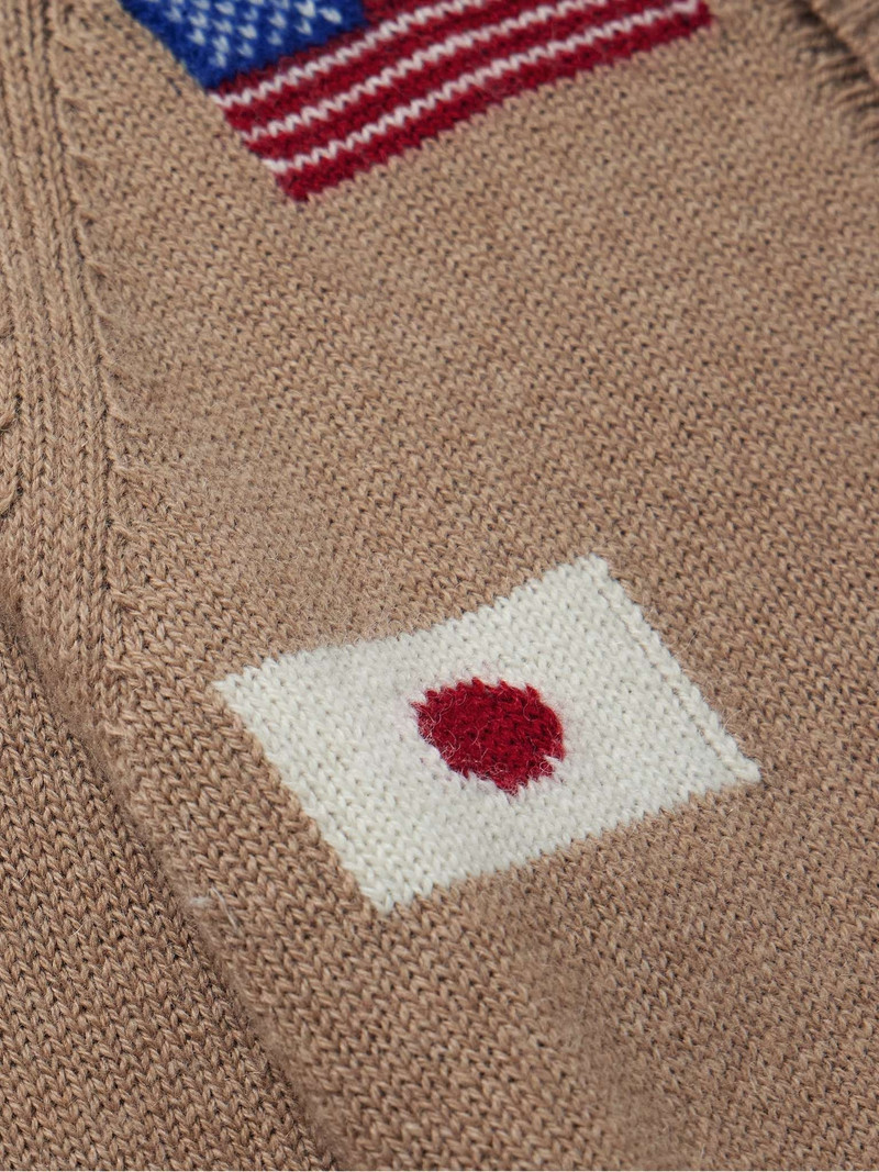 Round-the-World Intarsia Alpaca and Merino Wool-Blend Cardigan 5