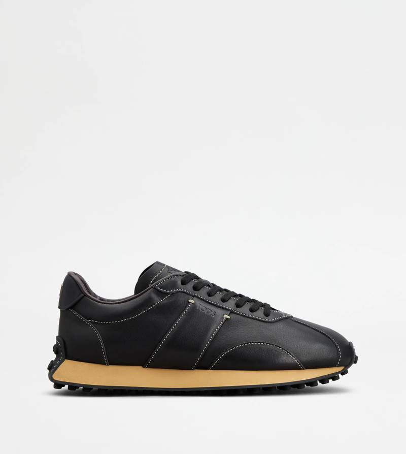 T VINTAGE SNEAKERS IN LEATHER - BLACK 1
