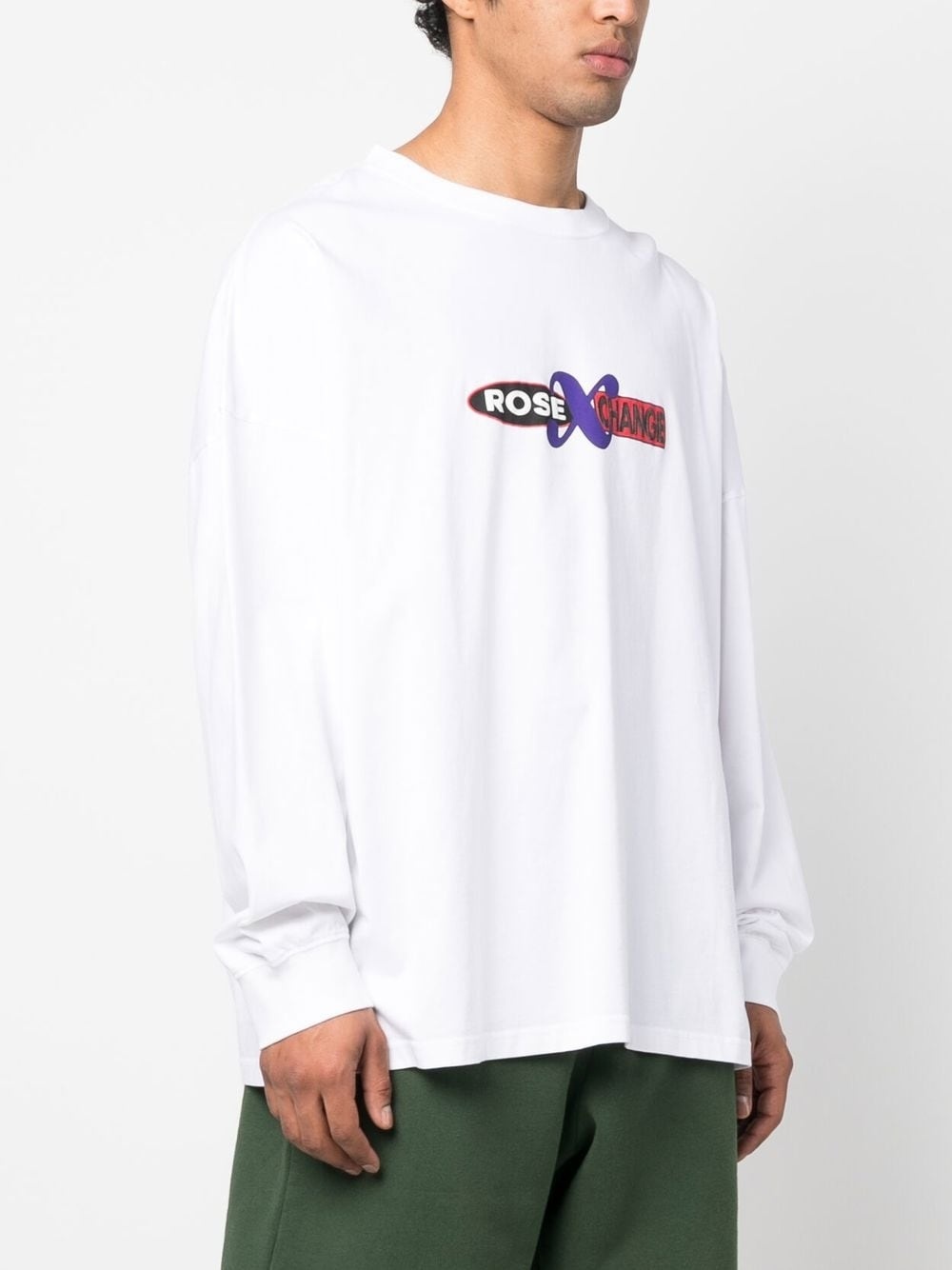 logo-print long-sleeve cotton T-shirt - 3
