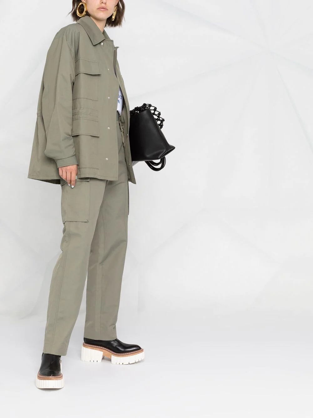 straight-leg cargo trousers - 6