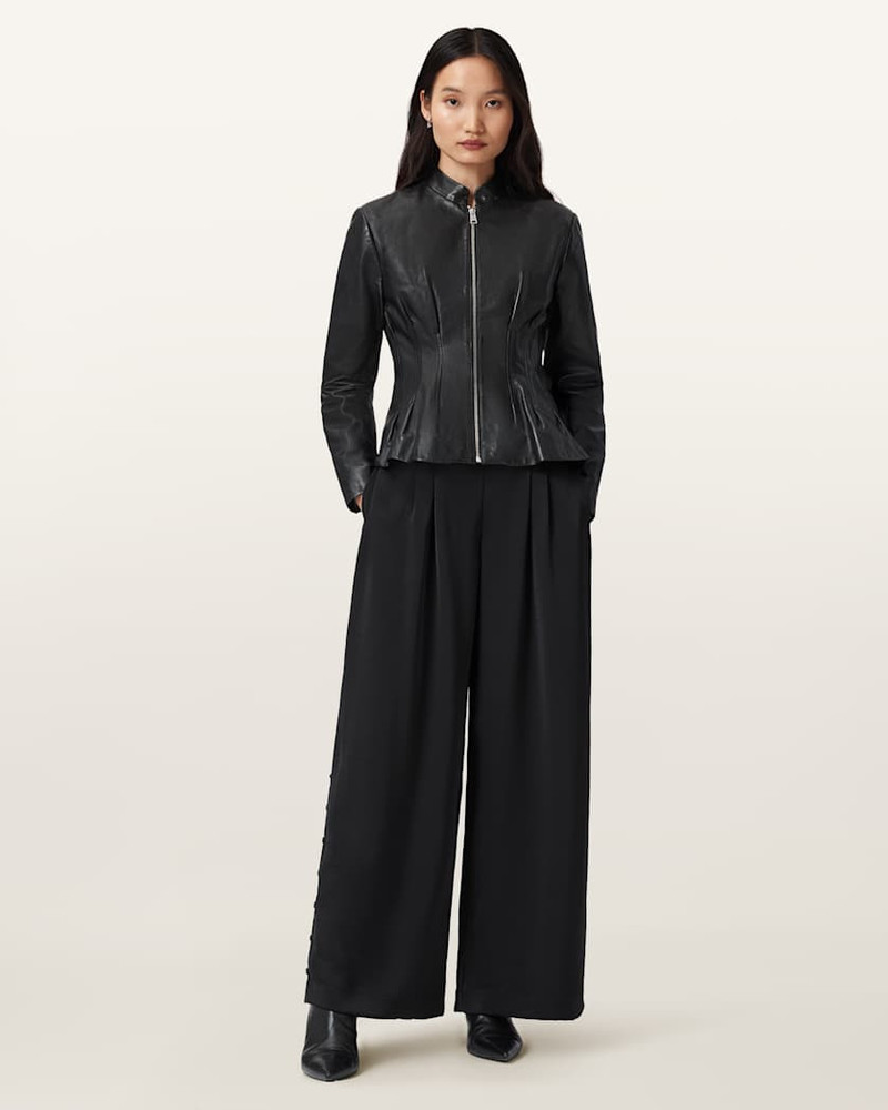 CLO PLEATED LEATHER JACKET 5