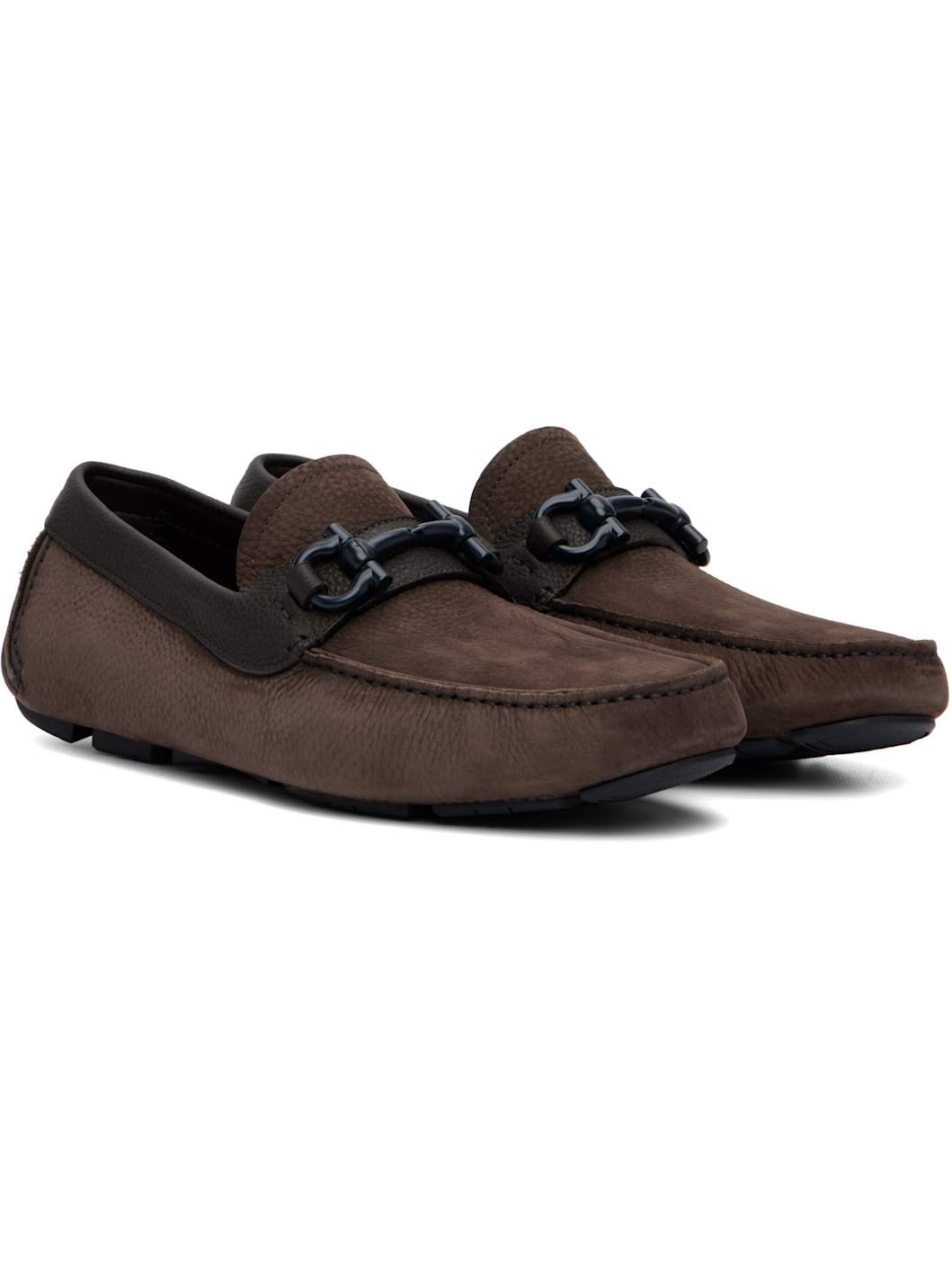 Brown Gancini Ornament Driver Loafers - 4