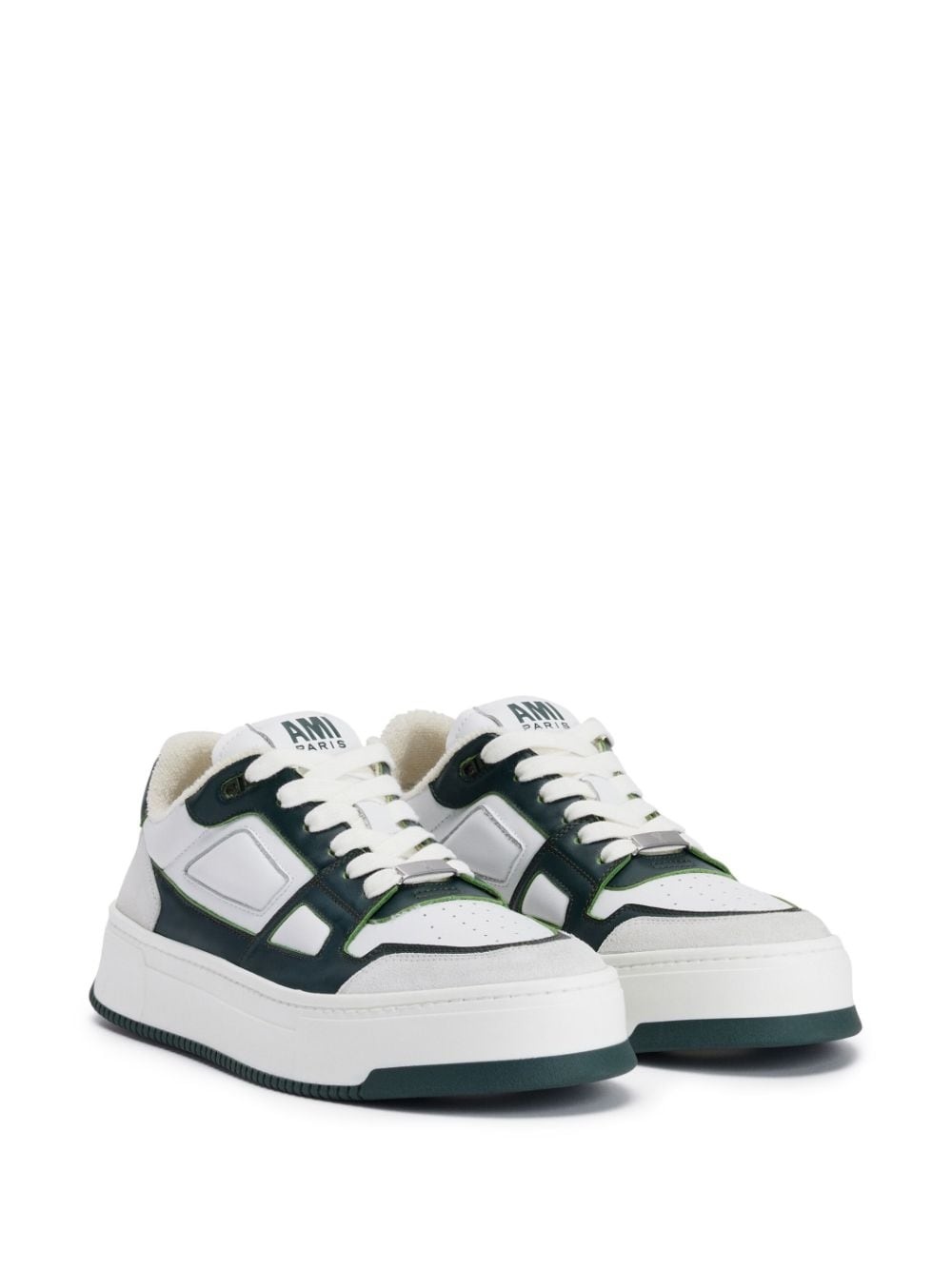 panelled low-top sneakers - 2