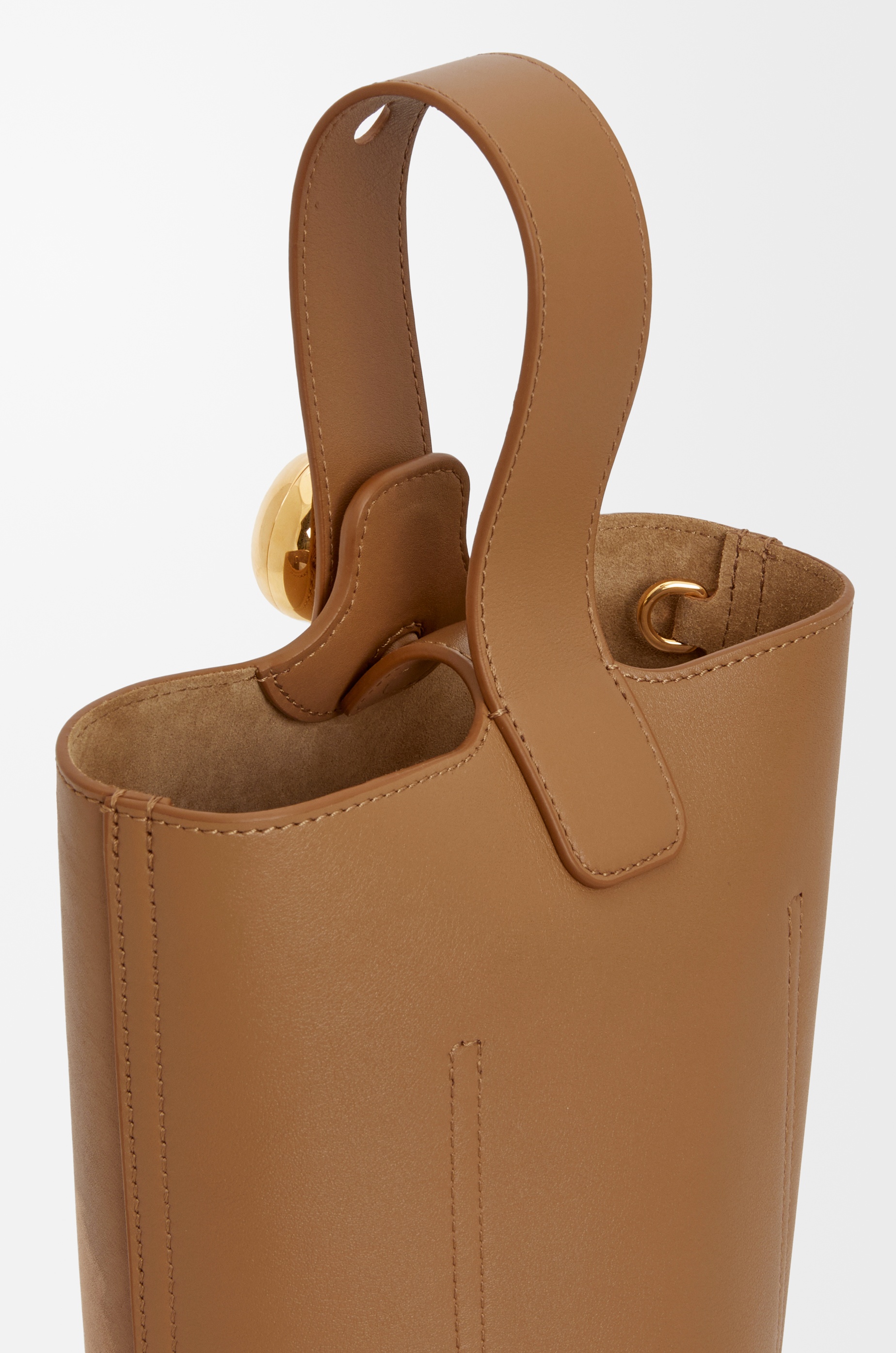 Mini Pebble Bucket bag in mellow calfskin - 10