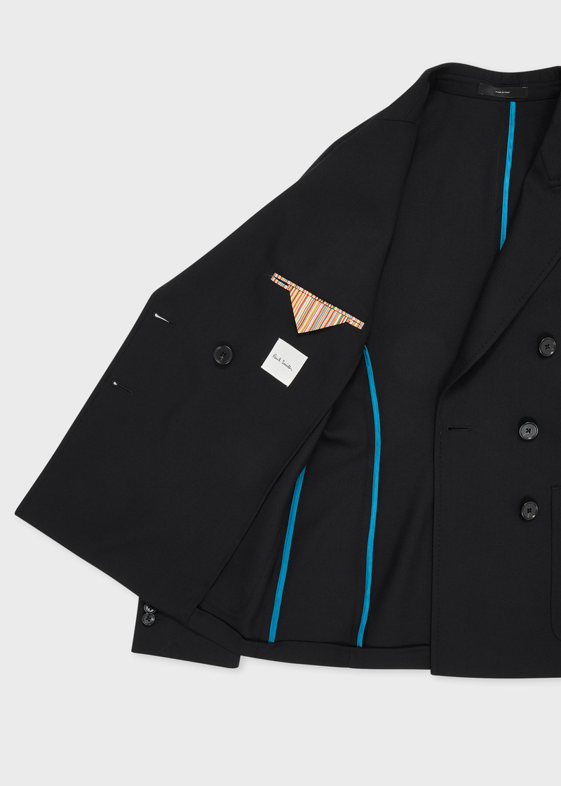 Women's A Suit To Travel In - Black Unlined Double-Breasted Suit 4