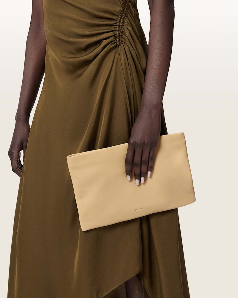 ALLSAINTS BETTINA LEATHER CLUTCH BAG outlook