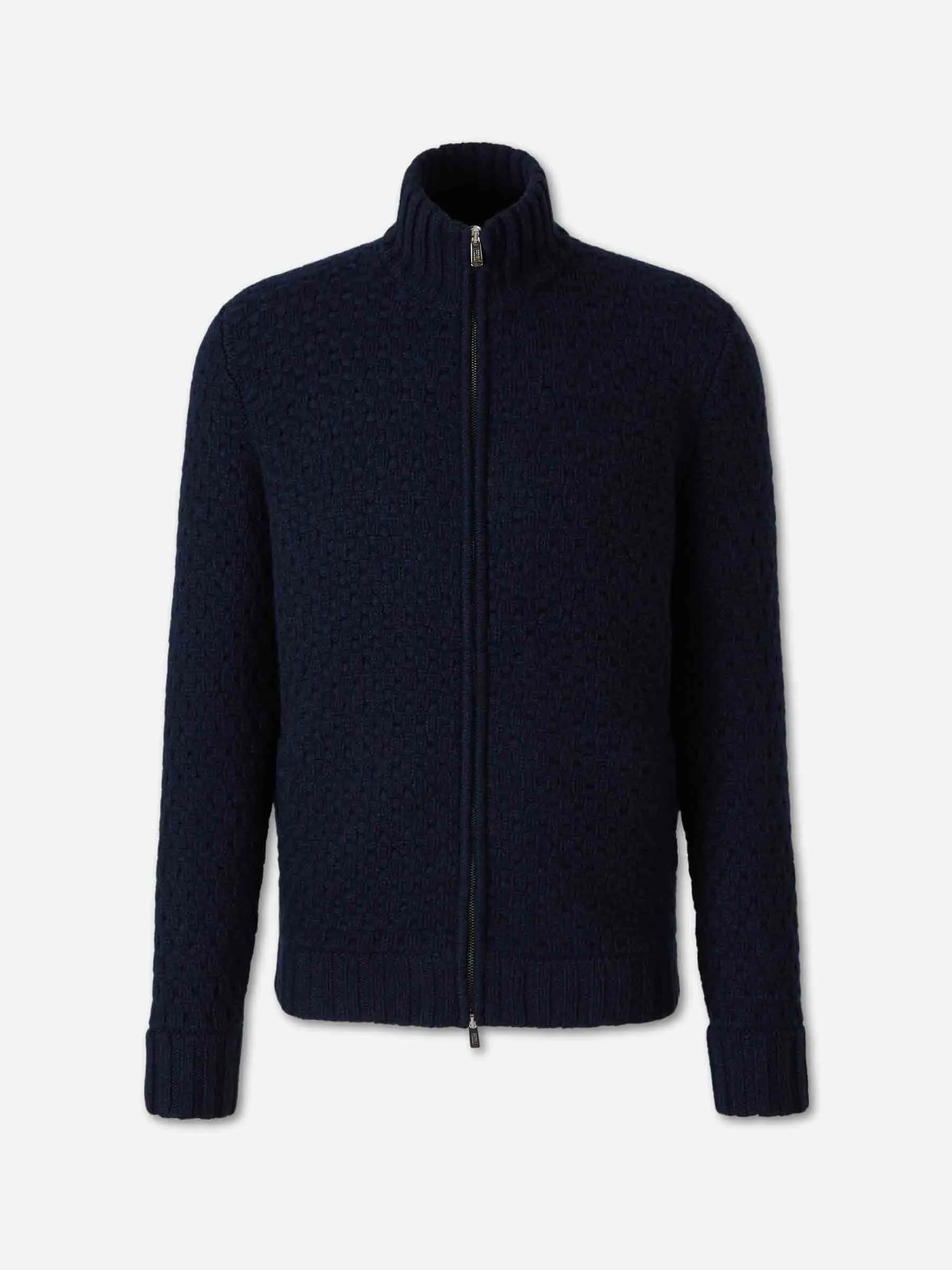CASHMERE ZIP CARDIGAN - 1