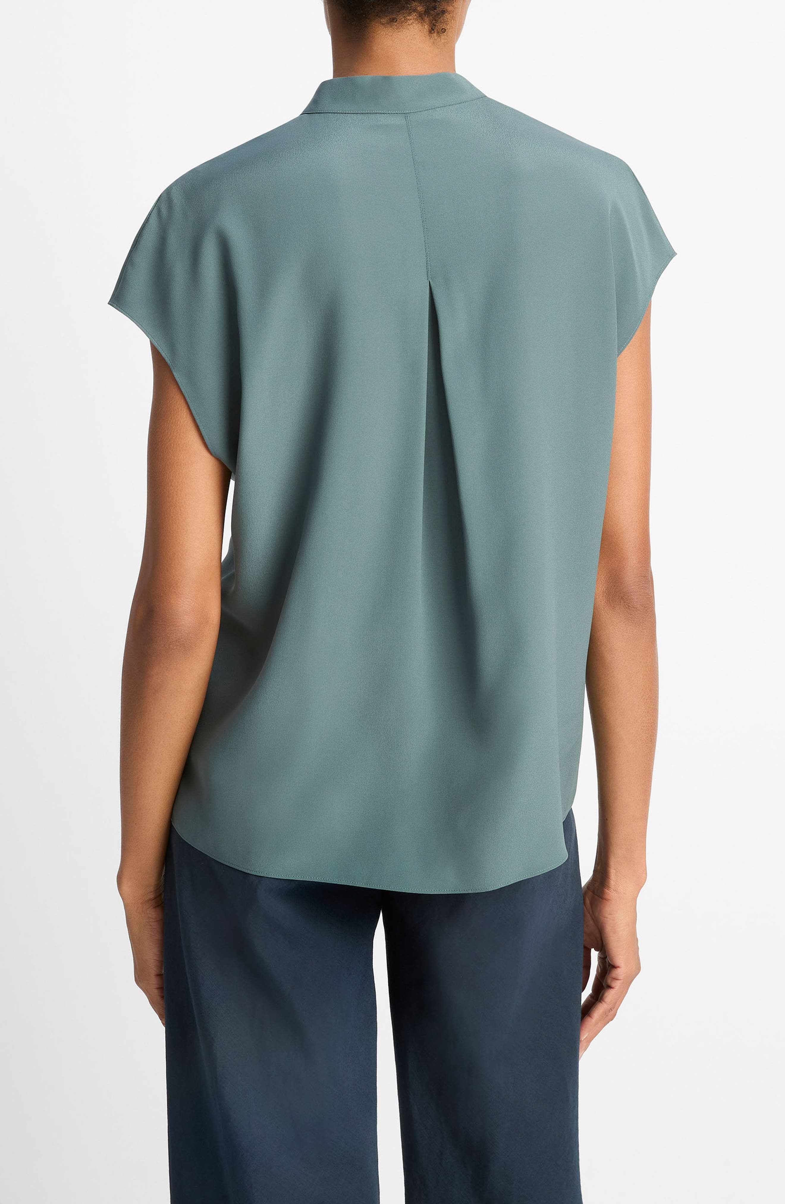 Vince Cap Sleeve Top in Teal Stone/Clay Sage at Nordstrom - 2