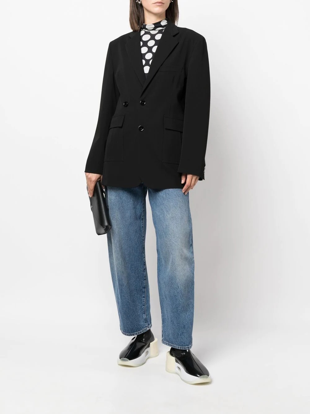 overize single-breasted blazer - 2