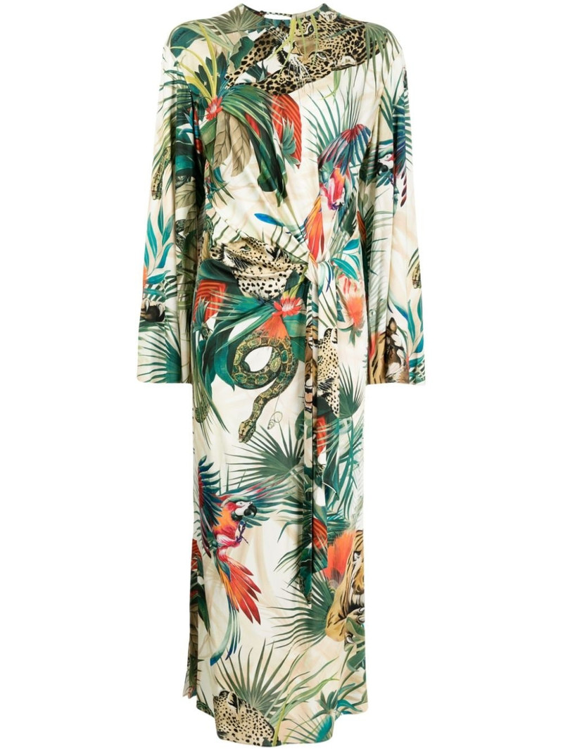 jungle-print wrap dress 1
