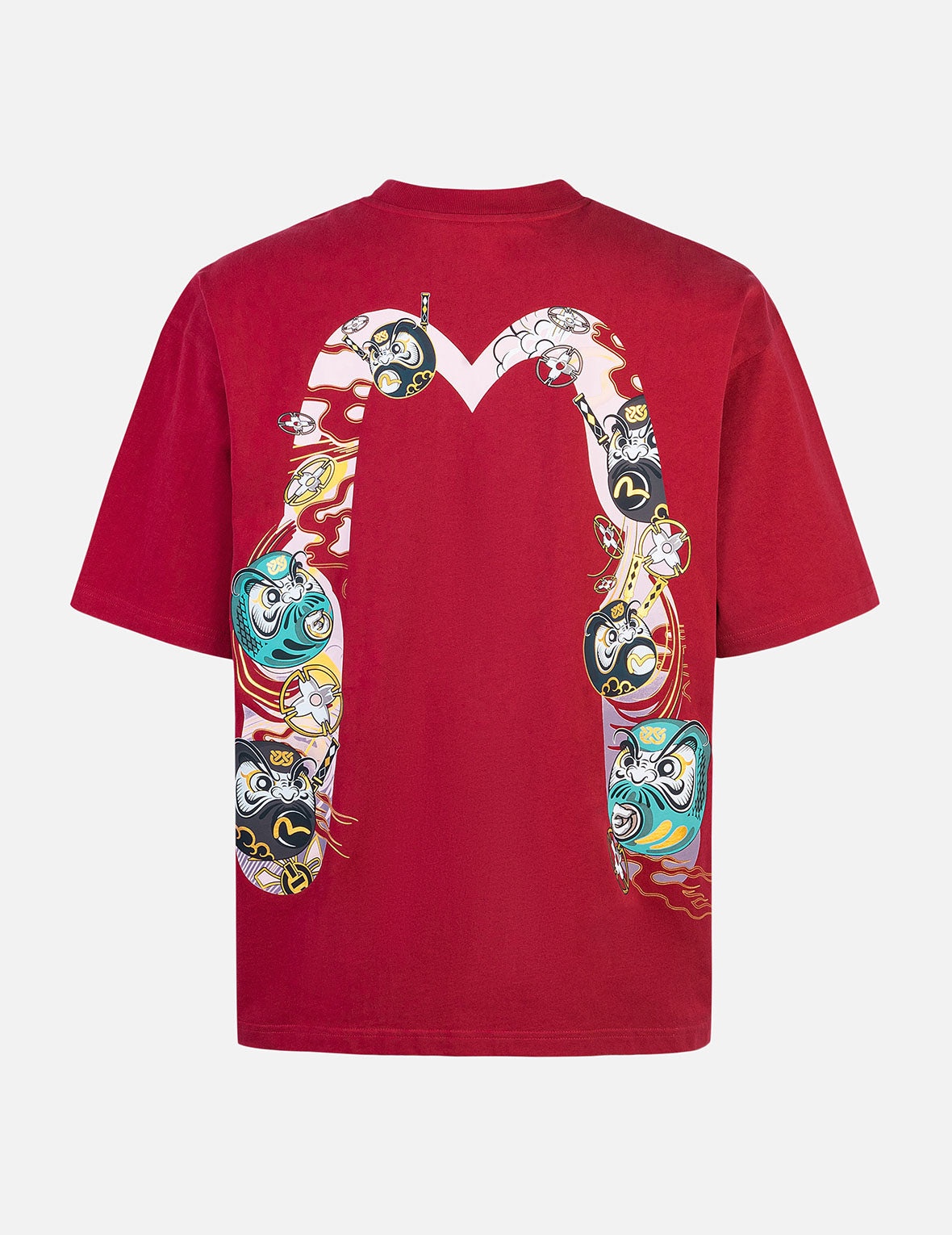 Logo and Ninja Daruma Daicock Print Loose Fit T-shirt - 2