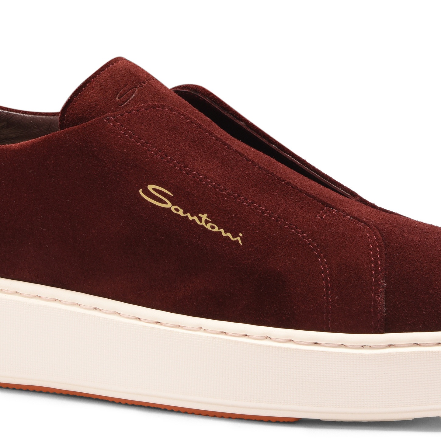 Women's burgundy suede slip-on sneaker - 5