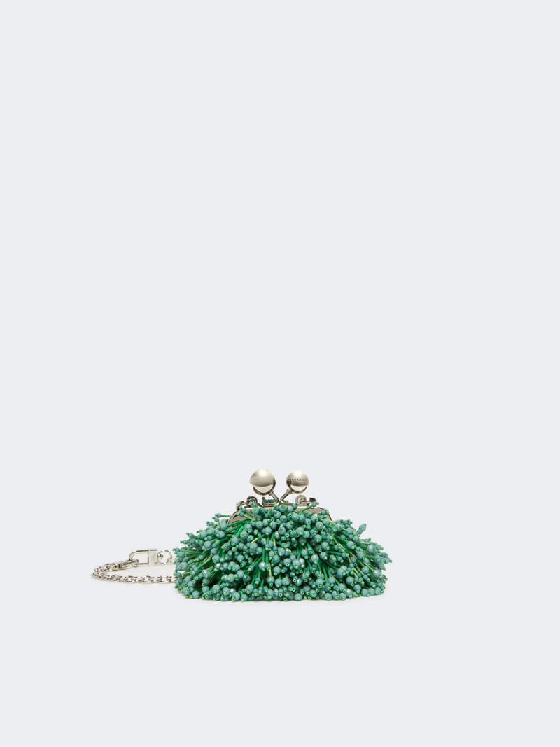 Satin and sequin Nano Pasticcino Bag - GREEN 1