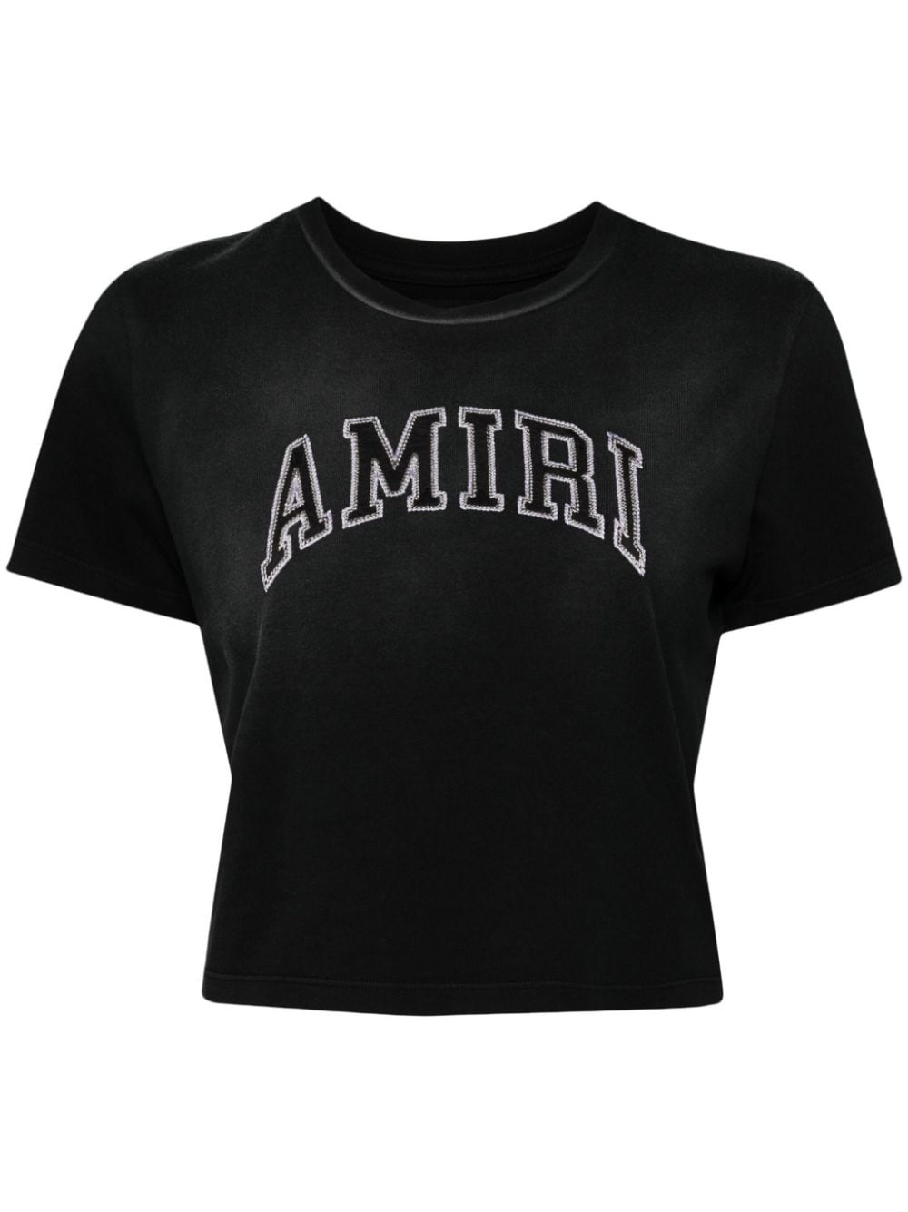 logo-embroidered T-shirt - 1