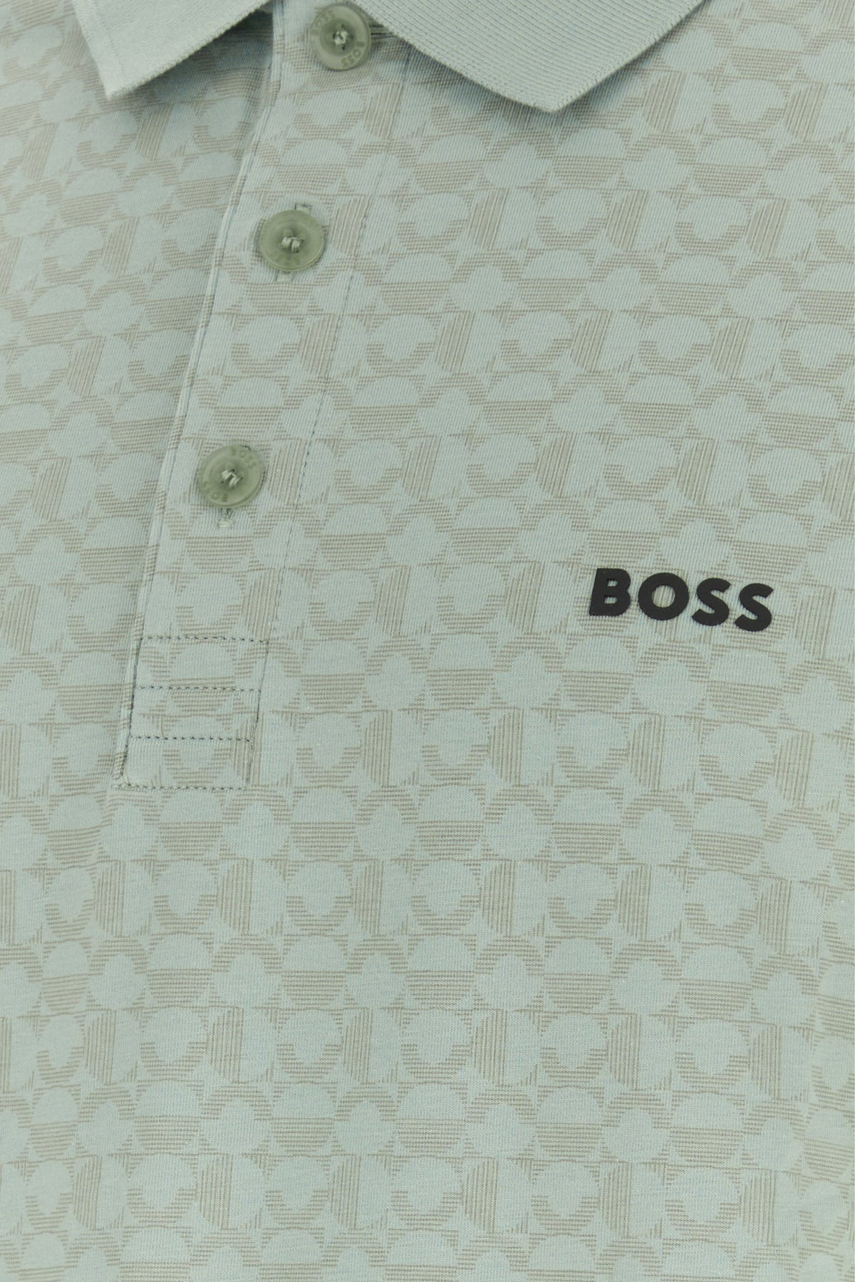Mint green stretch cotton polo shirt - 3