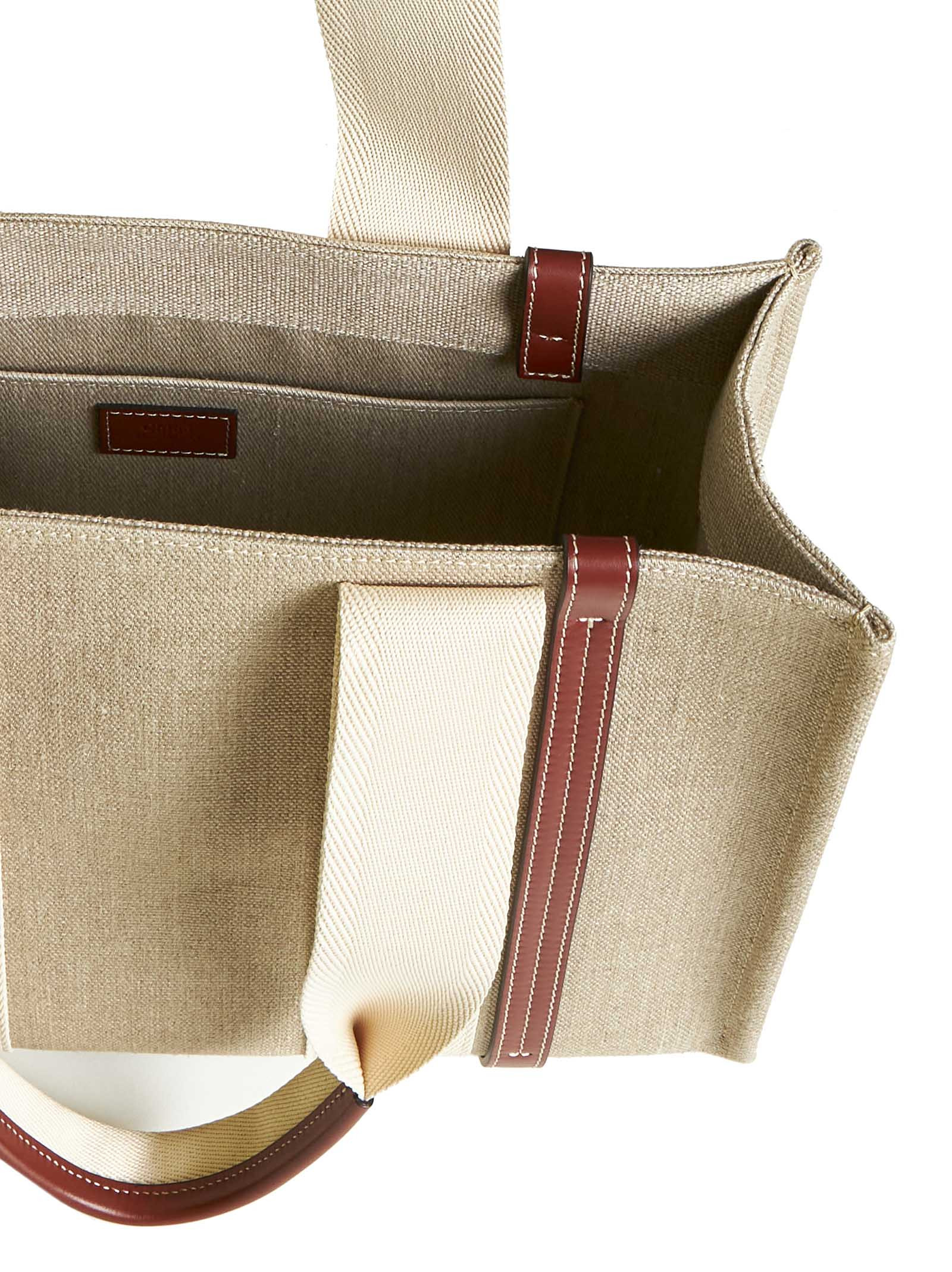Woody linen tote bag - 5