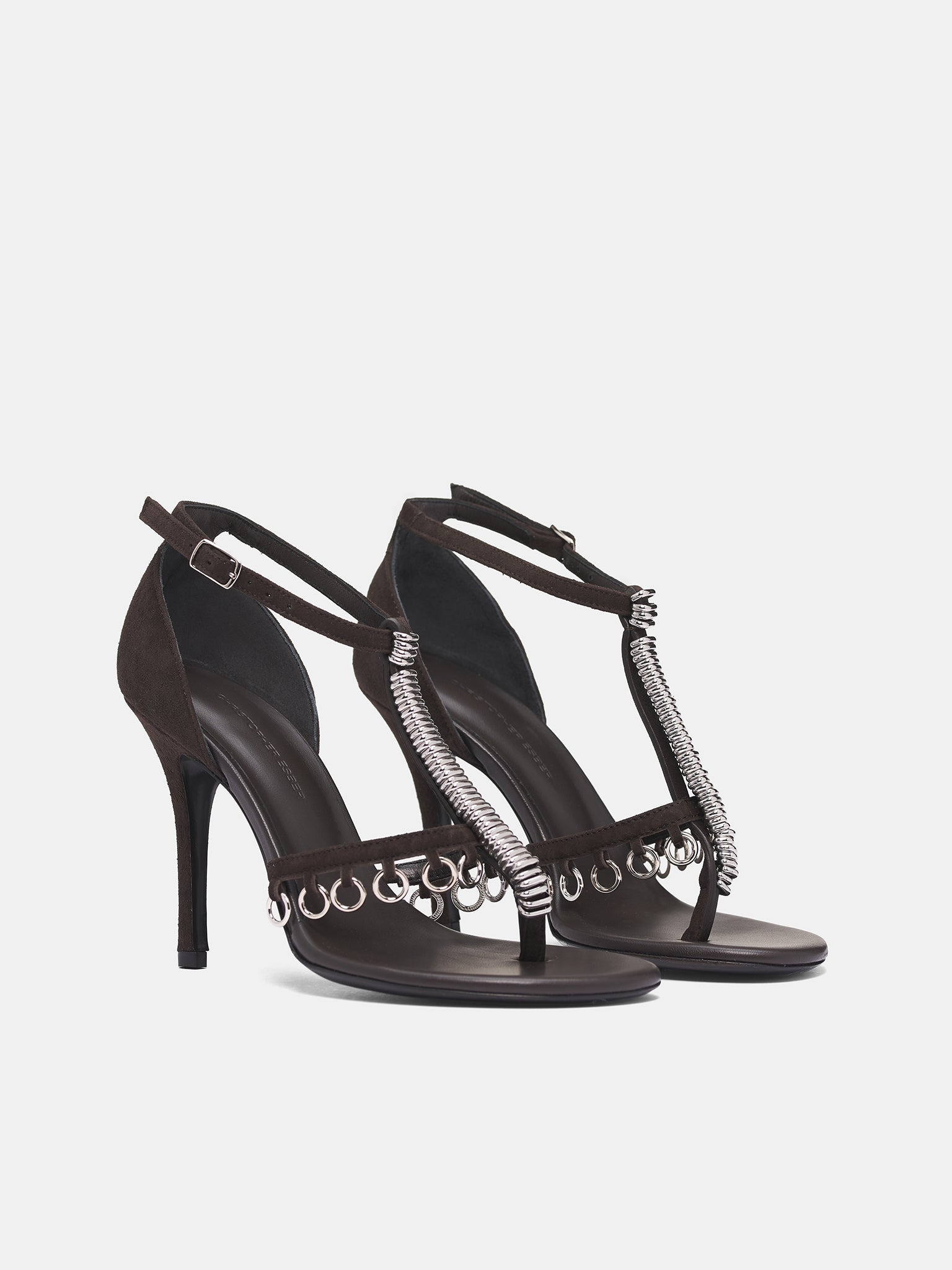 Espresso Suede Ludo Pierced Heels - 2