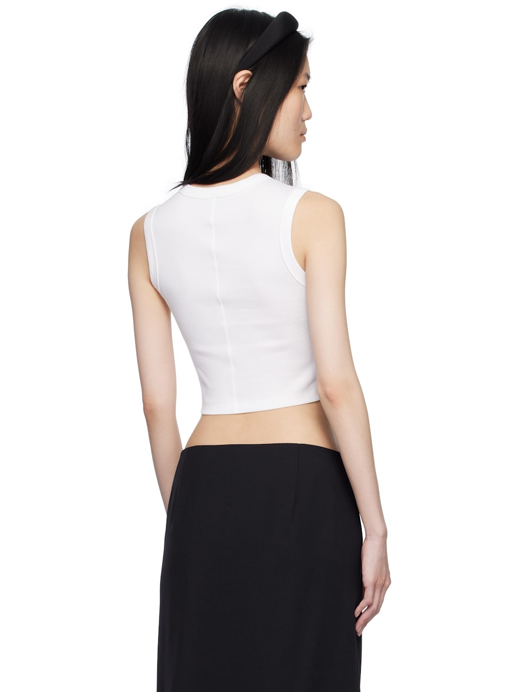 White Esmé Crop Tank Top - 3