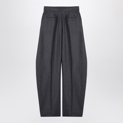 THE ATTICO GREY WOOL-BLEND WIDE TROUSERS outlook