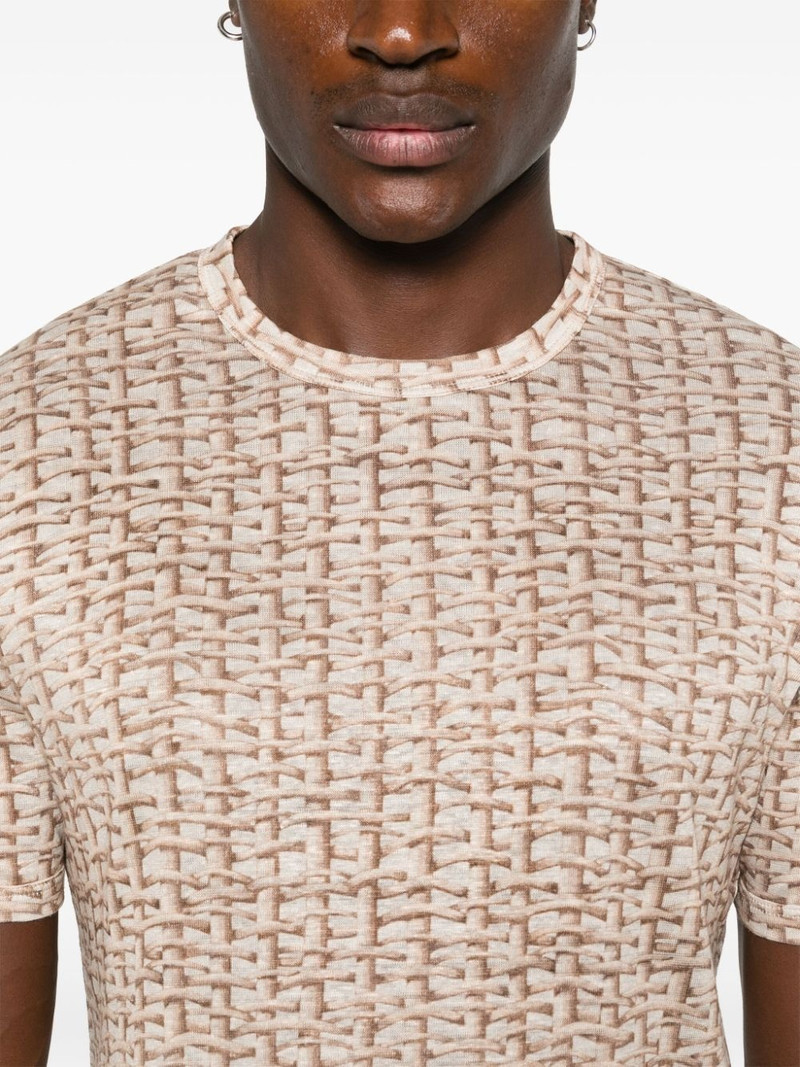 woven-print T-shirt 5