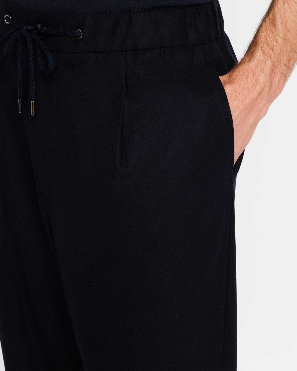 Men's Cashmere Drawstring Trousers - 5