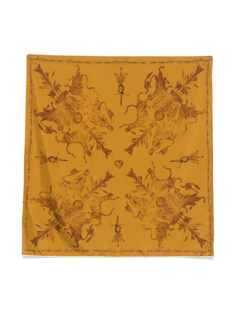 x Benni Bosetto printed silk scarf 1