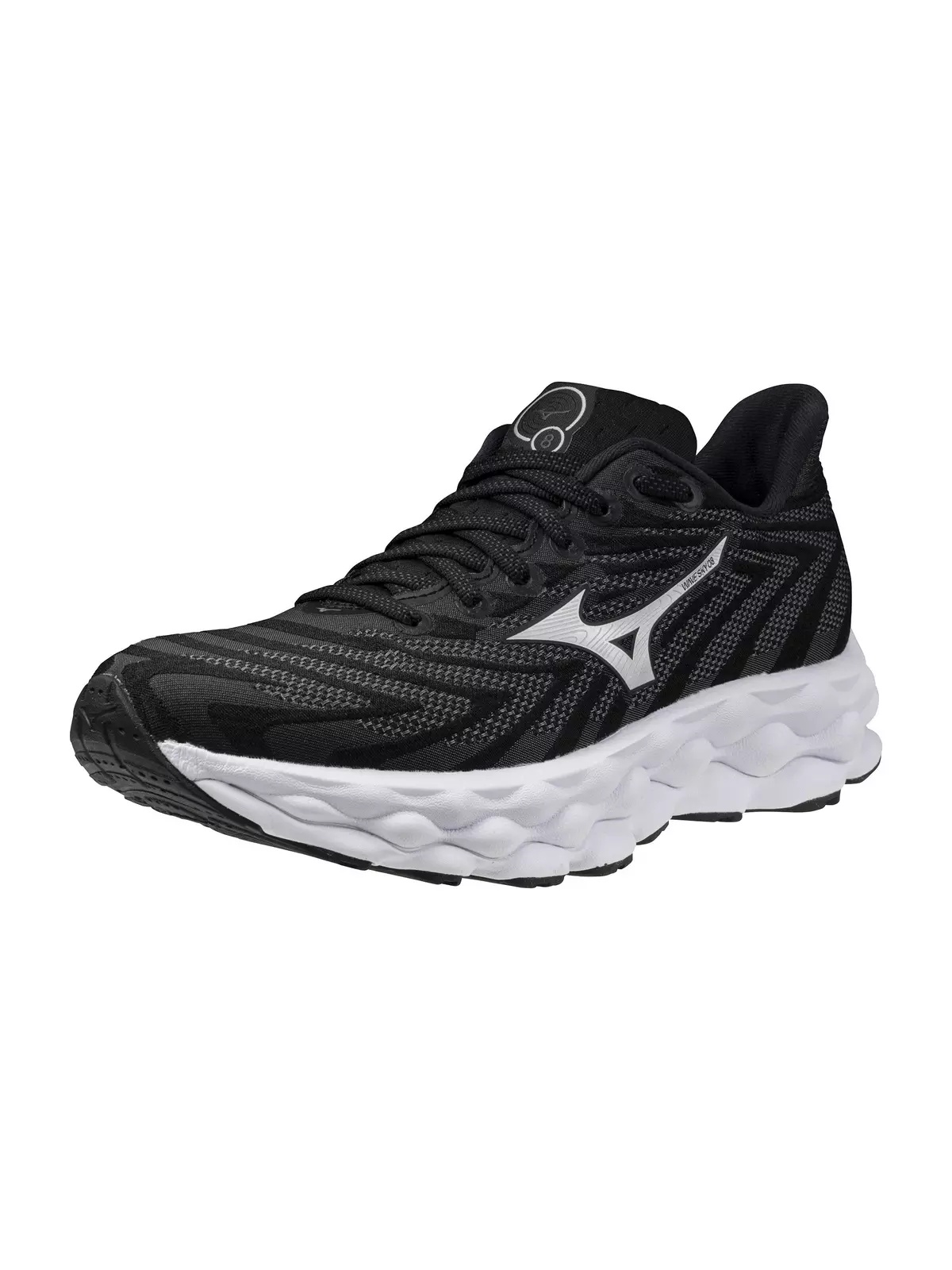 Wave Sky 8 "Black/Silver" Women's Running Shoe - 3