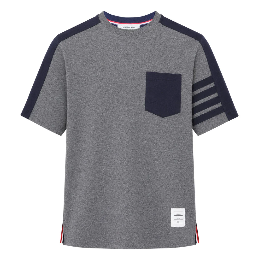 Oversized Colorblock Pocket Tee - 1