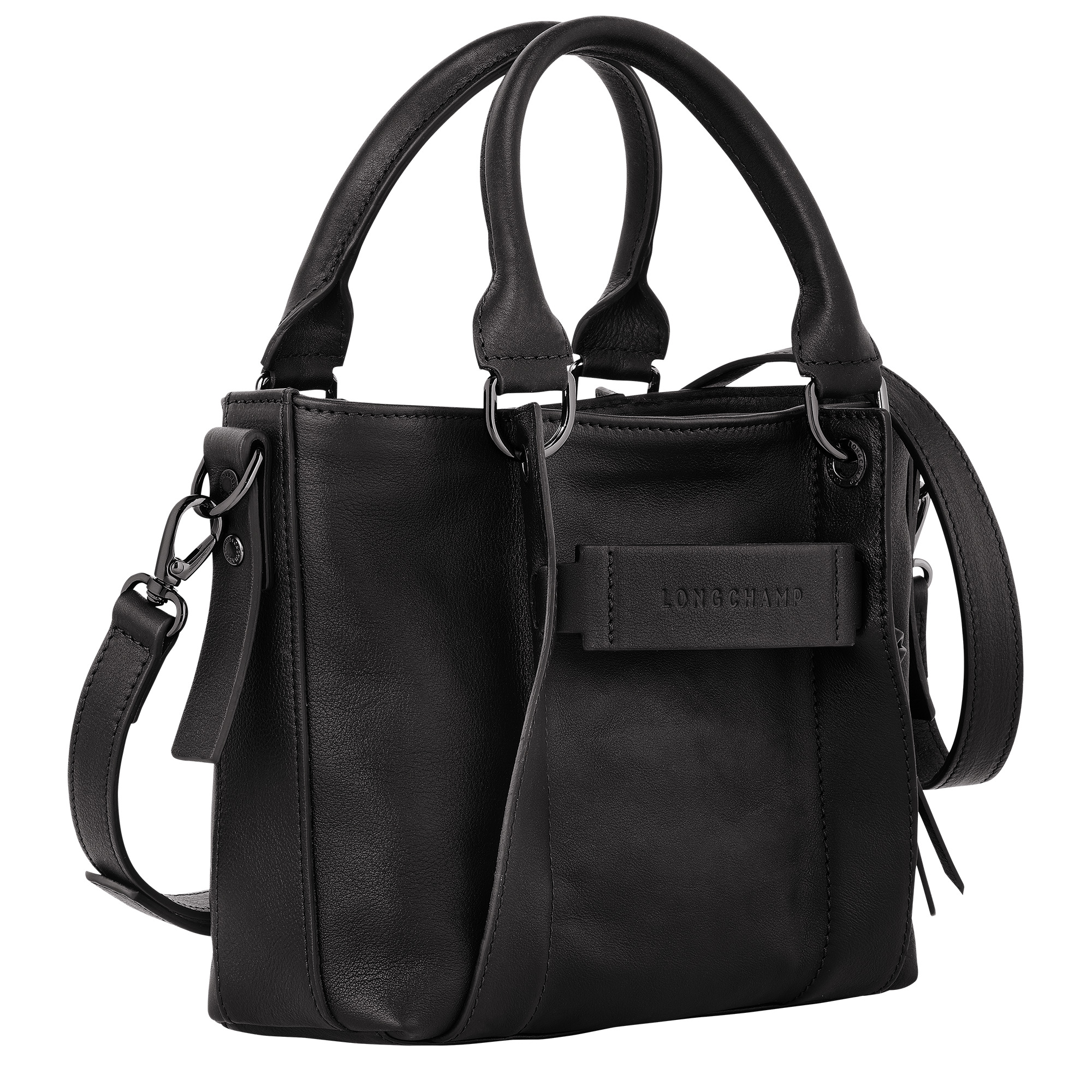 Longchamp 3D S Handbag Black - Leather - 3
