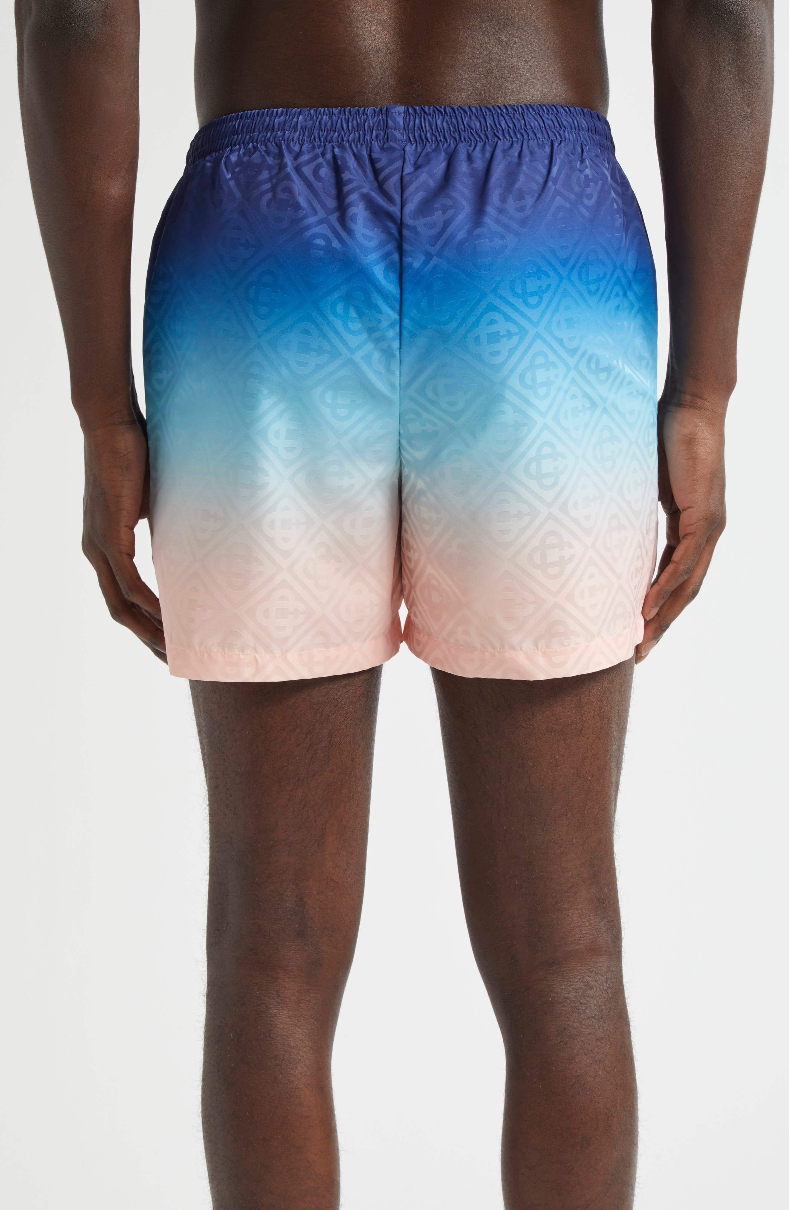 Casablanca Gradient Monogram Swim Trunks in Blue Gradient at Nordstrom - 1
