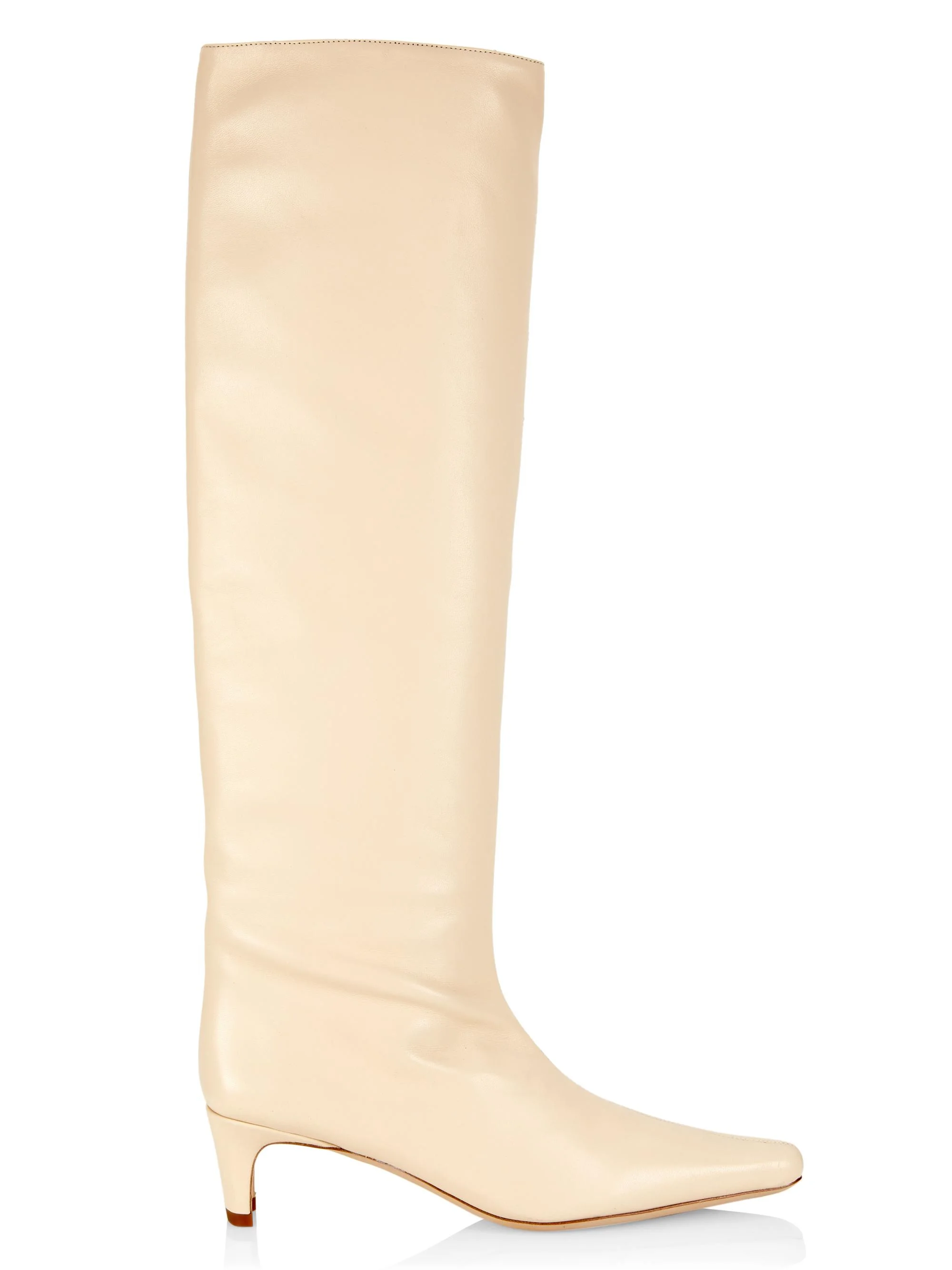 Women's Wally Leather Knee-High Boots - Cream - 1