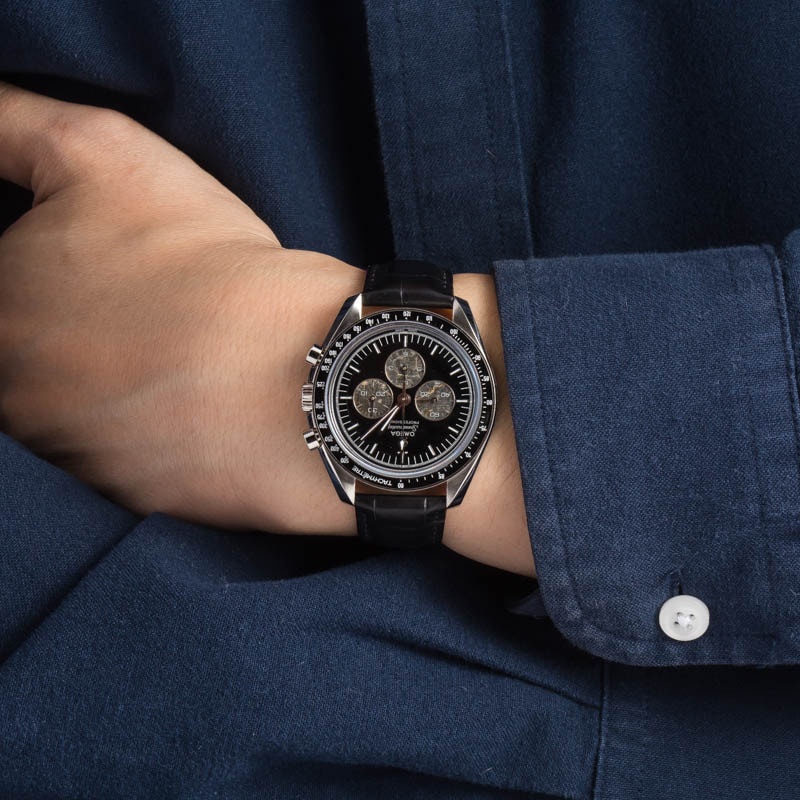 Pre-owned Omega Speedmaster Calibre 321 Platinum on Leather Strap - 5