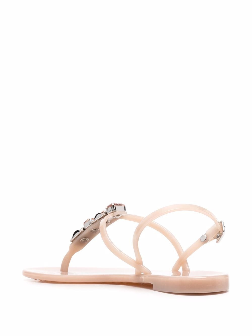 crystal-embellished jelly sandals - 3