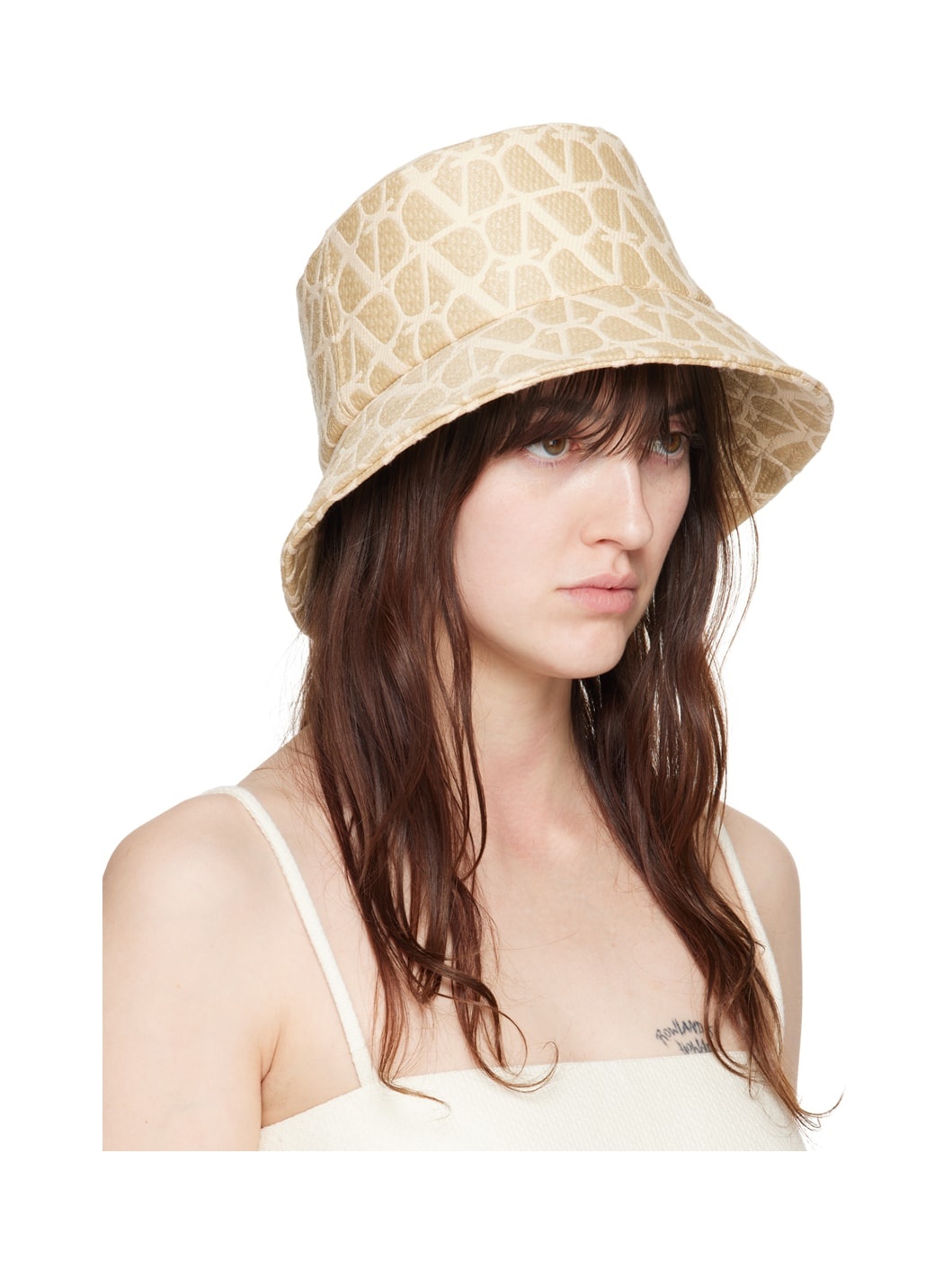 Beige Toile Iconographe Bucket Hat - 2