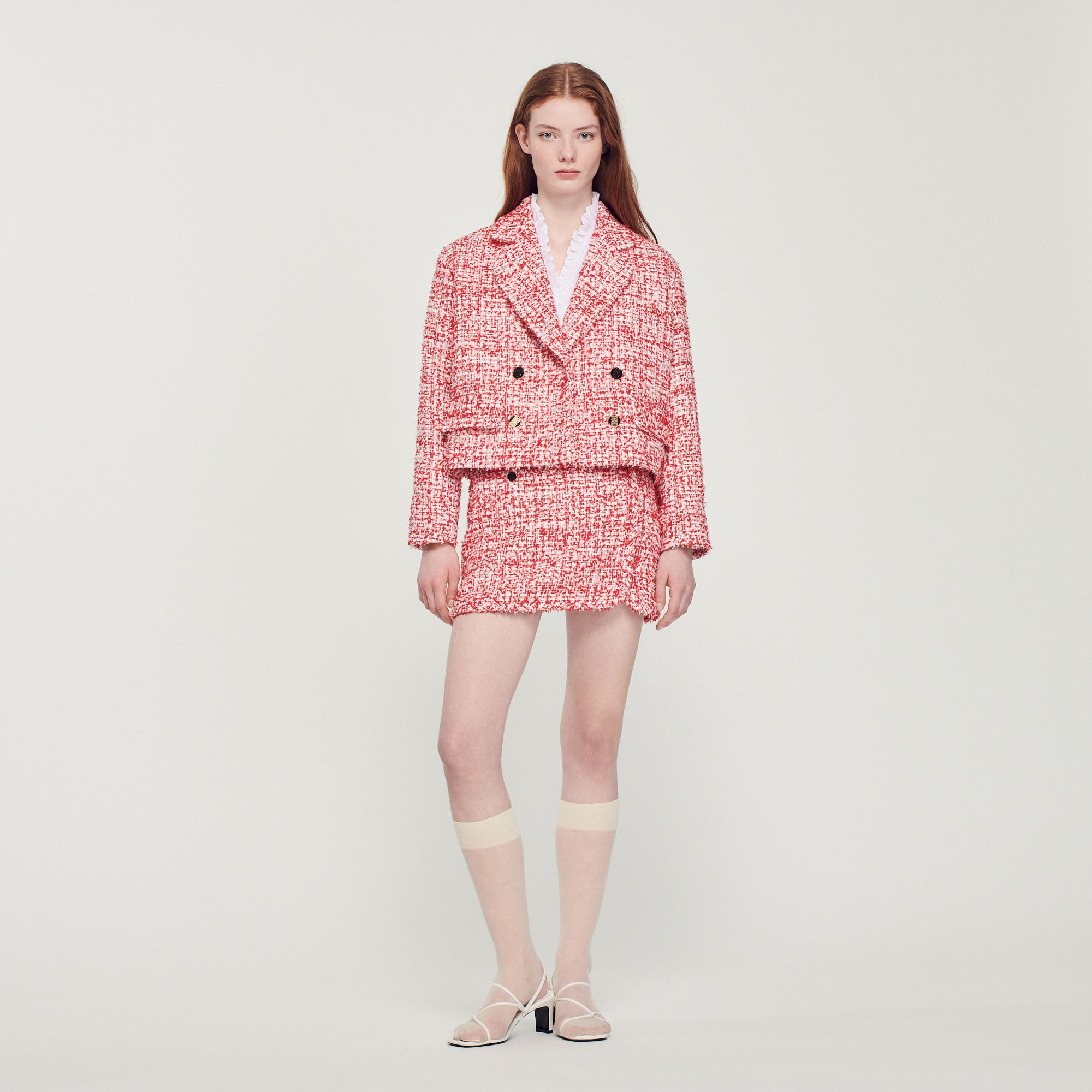 Cropped tweed jacket - 3