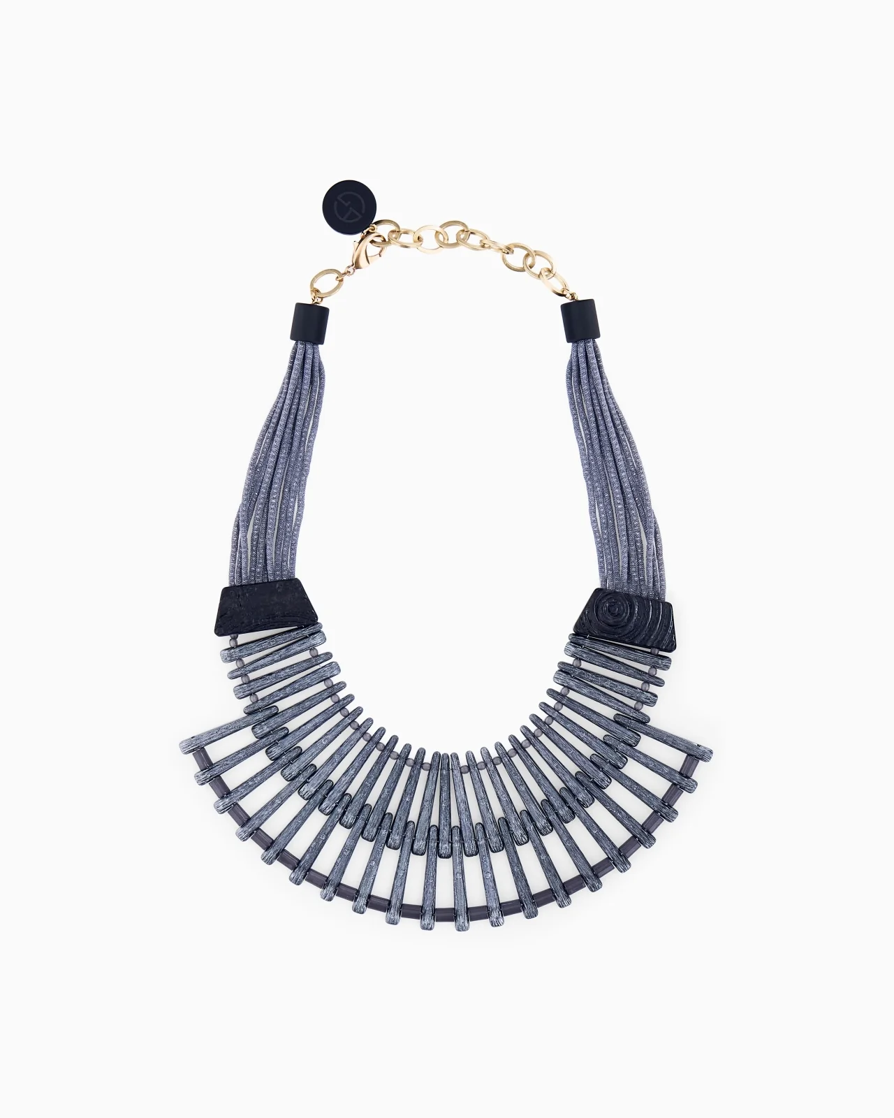 NECKLACE IN METHACRYLATE AND BRASS - 1