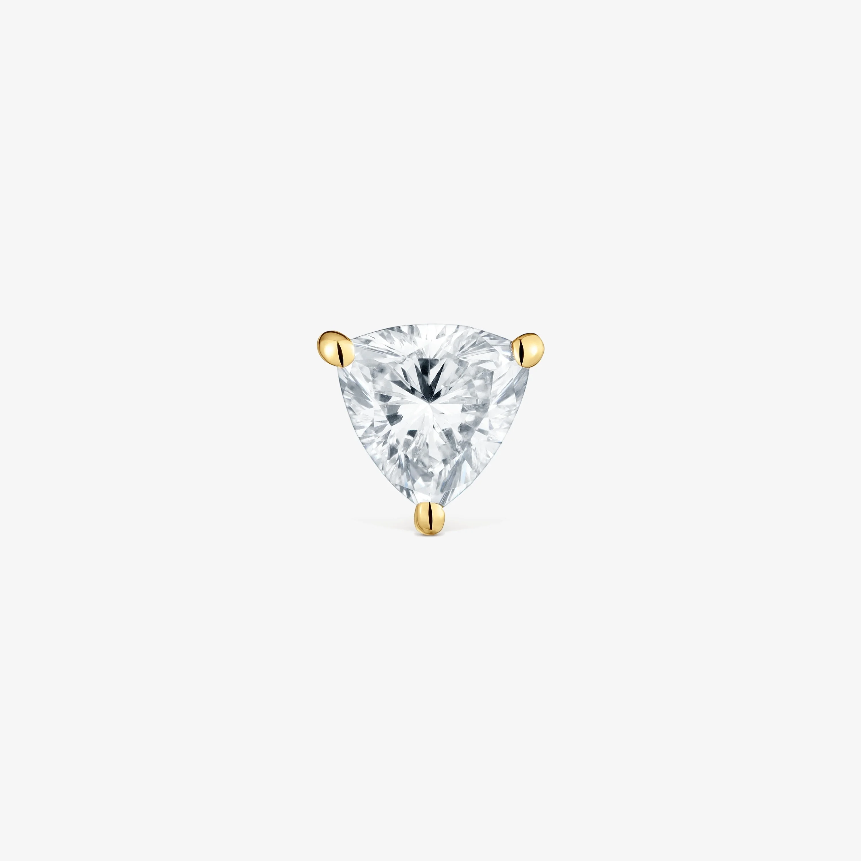 14K solid gold Ear piercing with 0.14ct lab-grown diamond Shine LGD - 1