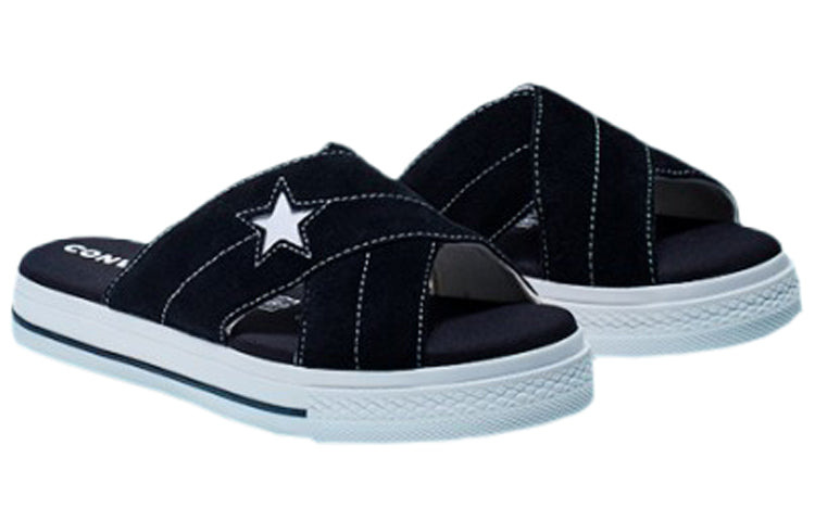 (WMNS) Converse One Star Sandal Slip 'Black White' 564143C - 3
