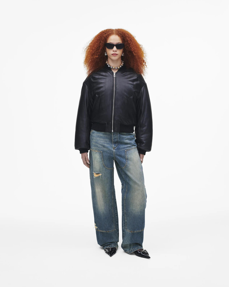 PUFFY LEATHER BOMBER 7
