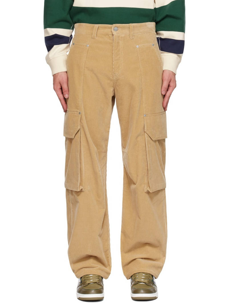 Beige Relaxed-Fit Cargo Pants 1